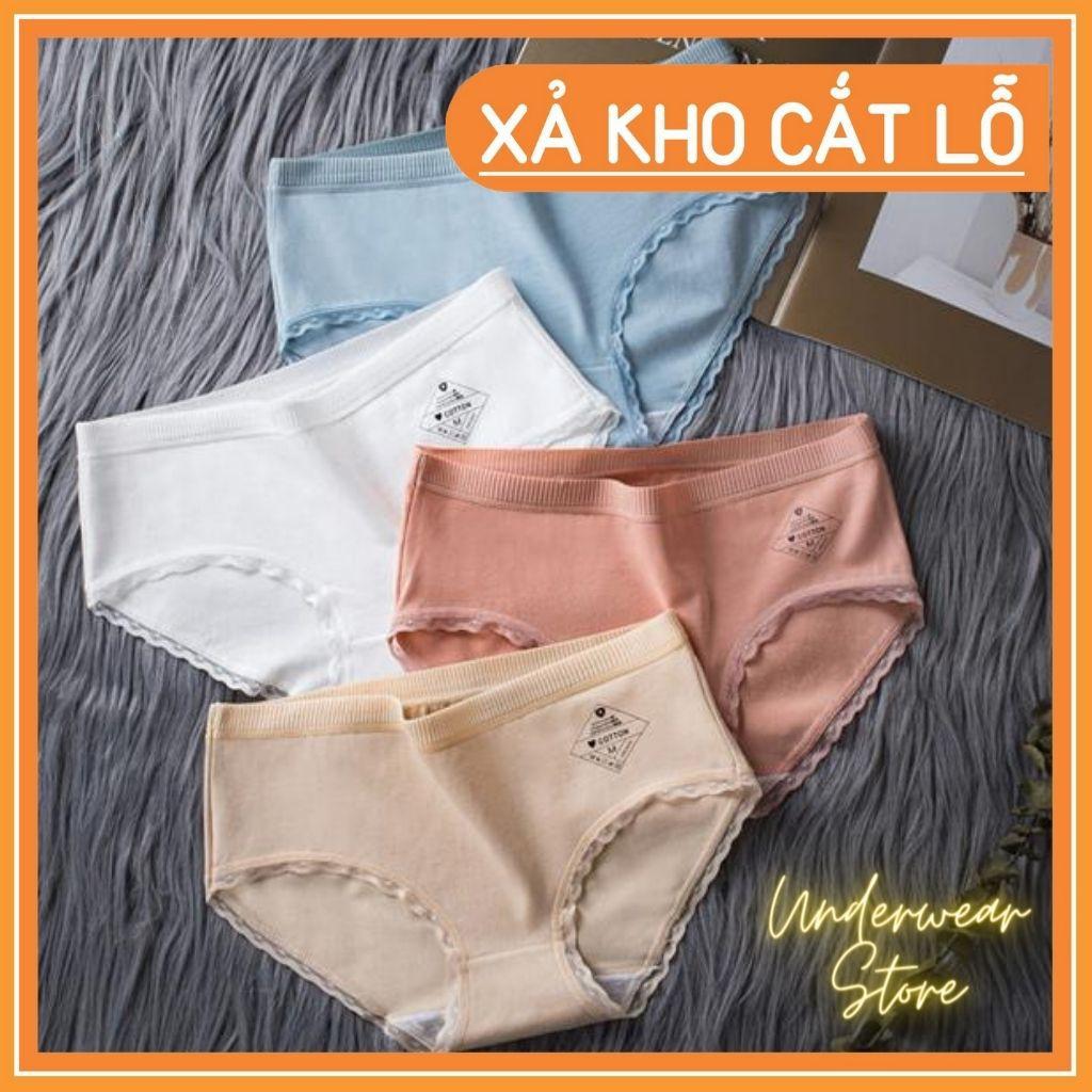 Sét 10 Quần Lót Nữ Cotton Viền Ren Mềm Mịn Sexy SIZE: L