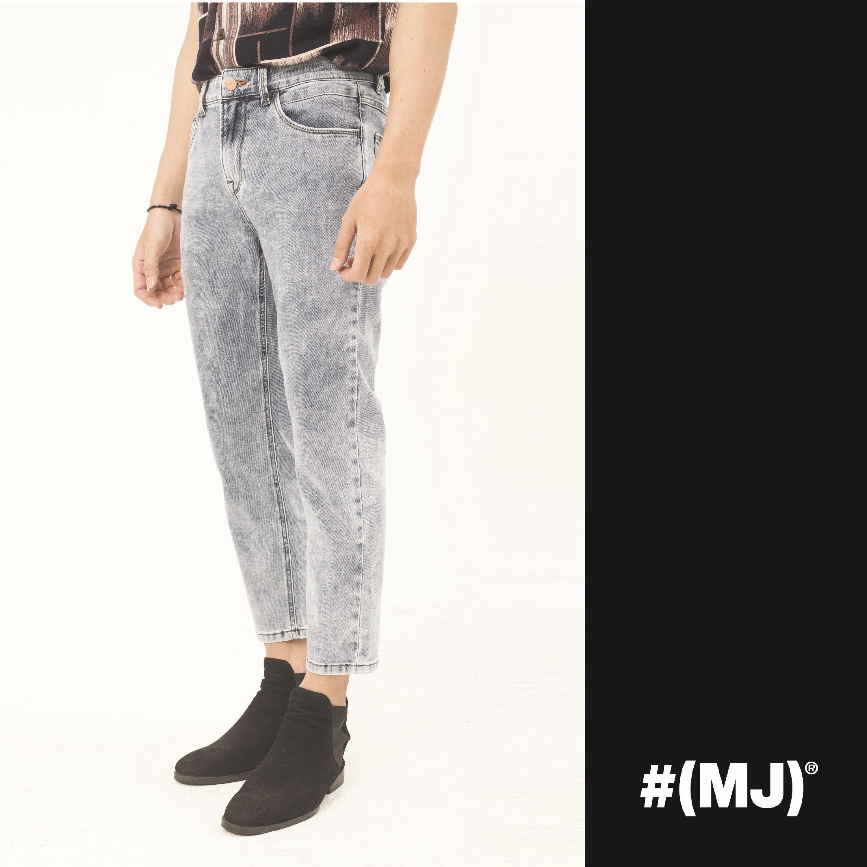 Quần jeans nam lửng thời trang ống đứng MESSI MJB0108
