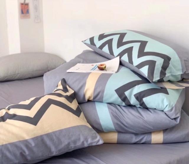 Set Chăn Ga Gối Cotton Living Hàng Nhập Khẩu Cao Cấp 4 Món Hoạ Tiết Độc Đáo