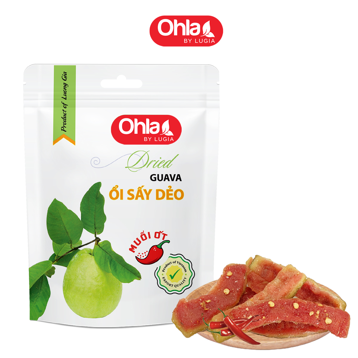 Combo Bùng Vị sấy dẻo Ohla 100g (Xoài cay + Mãng cầu m.ớt + Thơm m.ớt + Ổi hồng m.ớt)