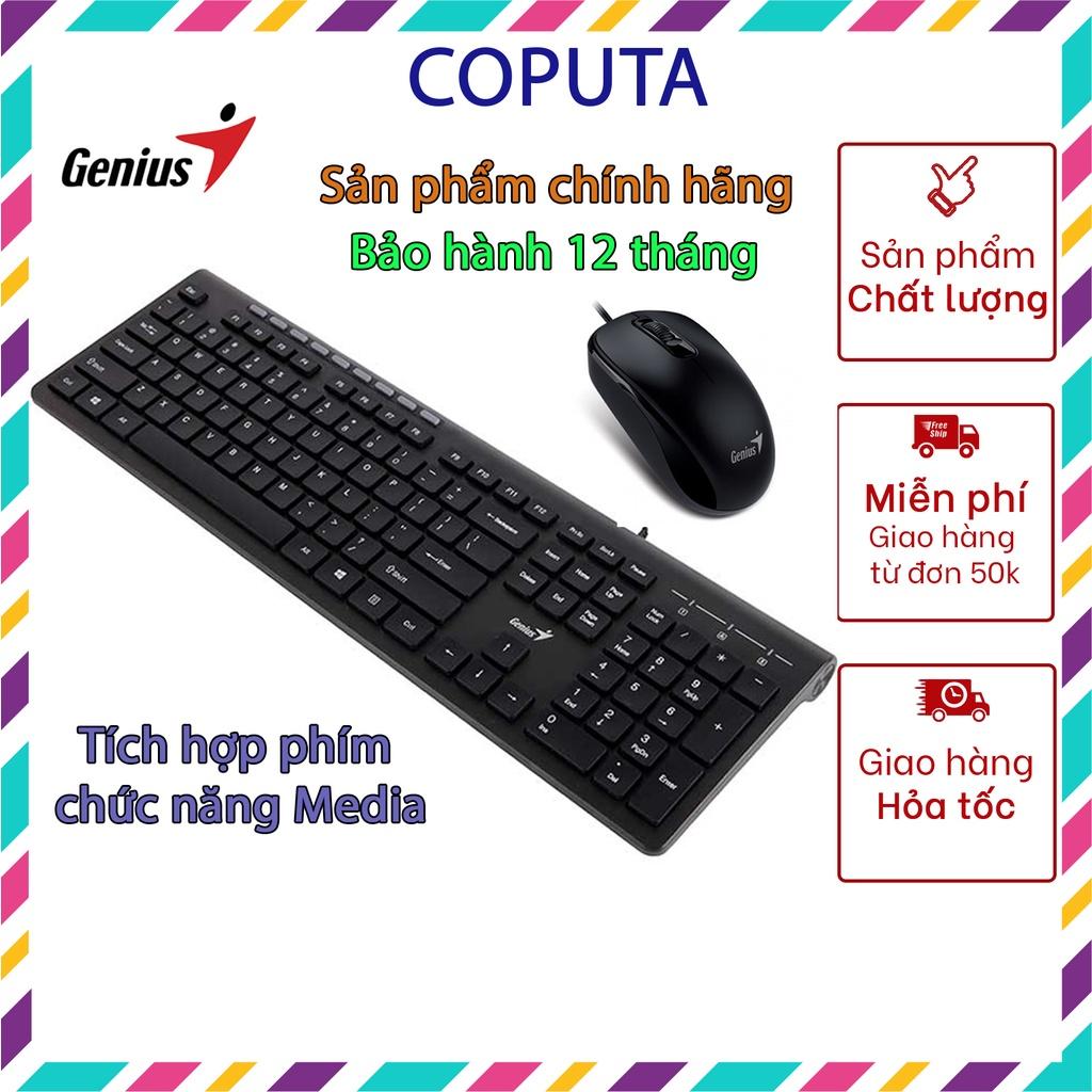 Combo bàn phím chuột máy tính Coputa bàn phím chuột văn phòng chơi game bàn phím chuột có dây Slimstar 230 - 110s