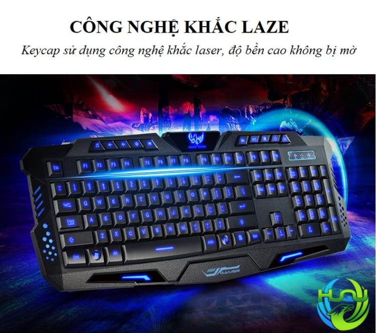 bàn phím game thủ siêu ngầu Huqu M200