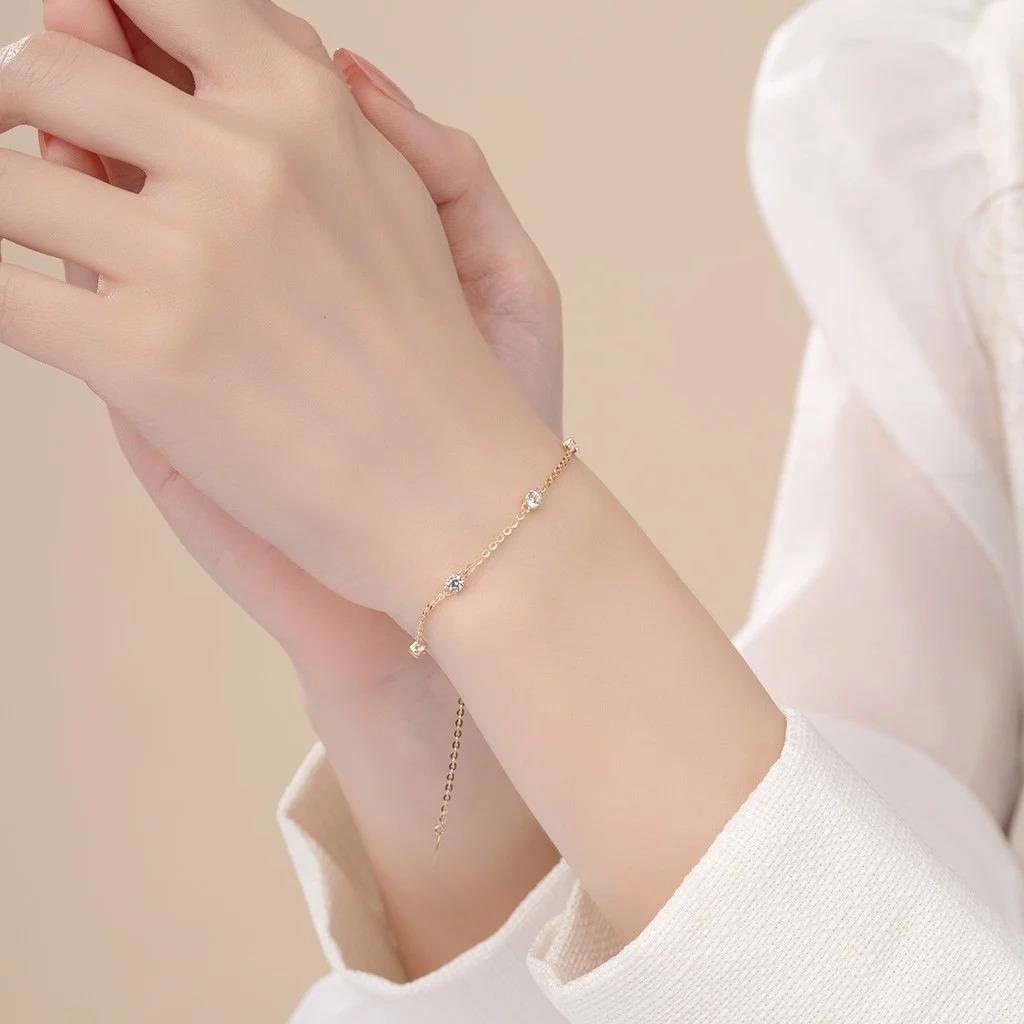 Lắc tay vàng 14k LLF179 Huy Thanh Jewelry