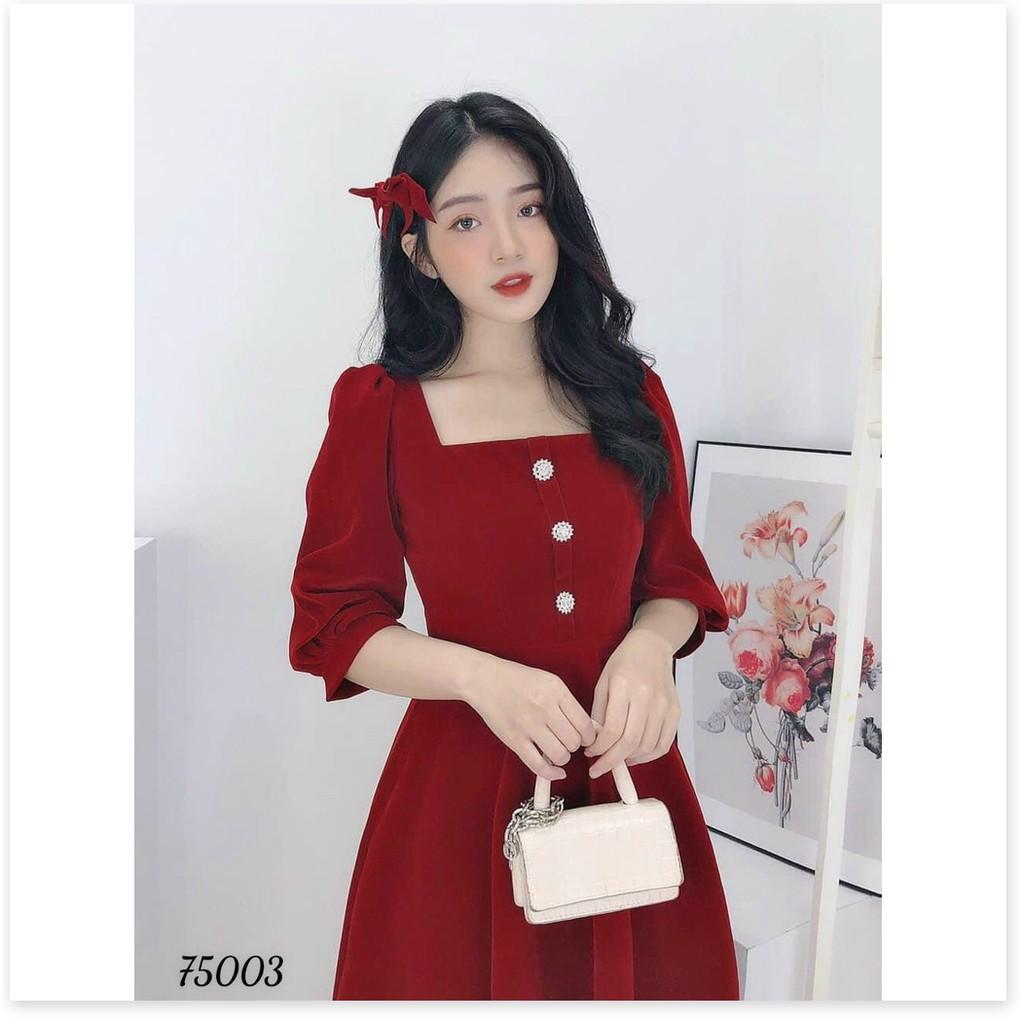 ĐẦM FORD DÁNG XÒE QUA GỐI,HỌA TIẾT TRƠN NHƯNG KHÔNG KẾM PHẦN SANG TRỌNG KHÁNH AN FASHION