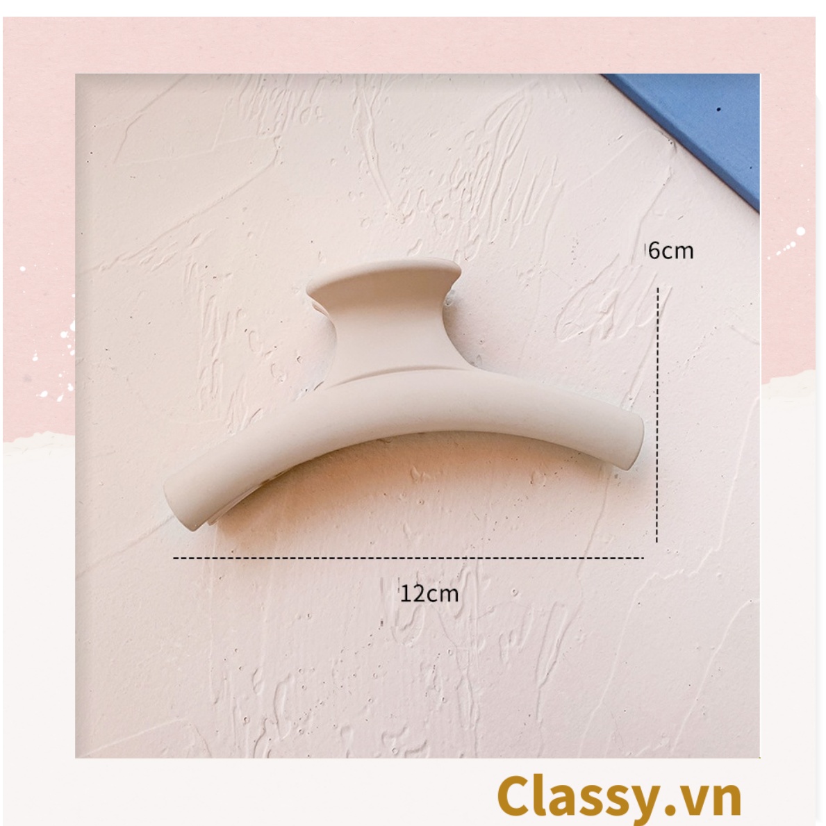Kẹp tóc càng cua Classy basic nữ đơn sắc, kiểu dáng thanh mảnh hàn quốc hot trend PK715