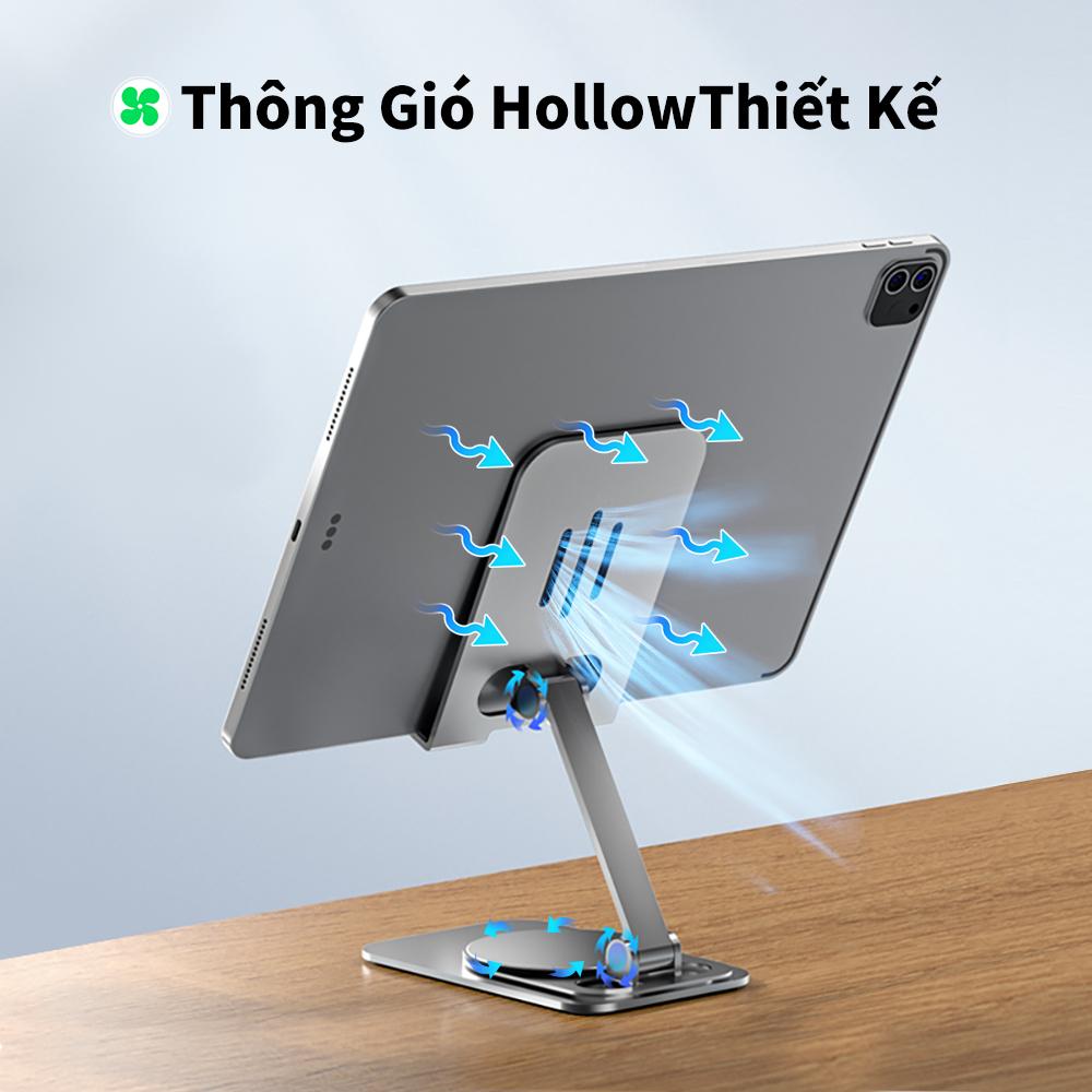 BD3035 - Giá đỡ điện thoại máy tính bảng chống trượt kim loại siêu mỏng thích hợp cho iPad 10.2 Soporte Xiaomi Samsung