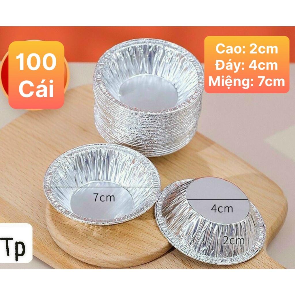 Set 100 Đế Cốc Chén Khuôn giấy bạc nướng thực phẩm, nướng bánh, nướng hàu...dùng trong lò nước, nồi chiên không dầu