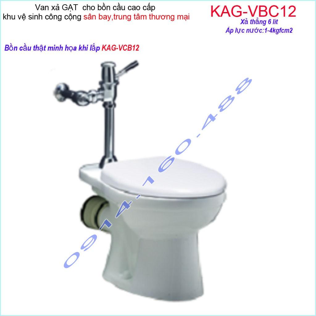 Van xả gạt bồn câu KAG-VBC12, van xả cho bồn cầu Toto, Linax treo tường, van xả cầu không thùng nước