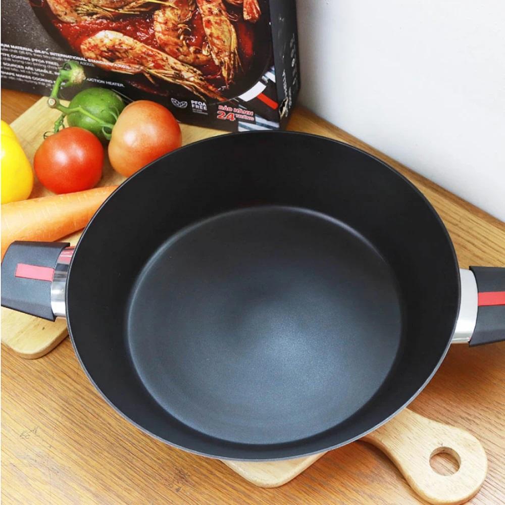 Chảo Paella đáy từ hợp kim nhôm chống dính KIMS COOK 30cm