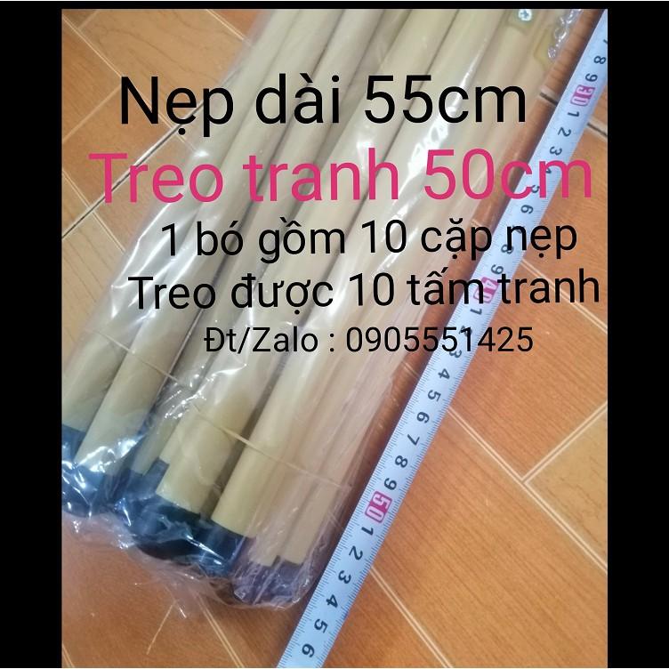 Ống trúc treo lịch,tranh,ảnh.Nẹp treo lịch,tranh ảnh. Nẹp treo tranh,giấy thư pháp cỡ lớn.Ống trúc treo cỡ tranh 50cm.