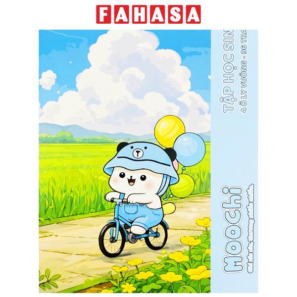 Tập Học Sinh Moochi Phong Cảnh - 4 Ô Ly Vuông - 96 Trang 100gsm - The Sun - Gấu Xanh