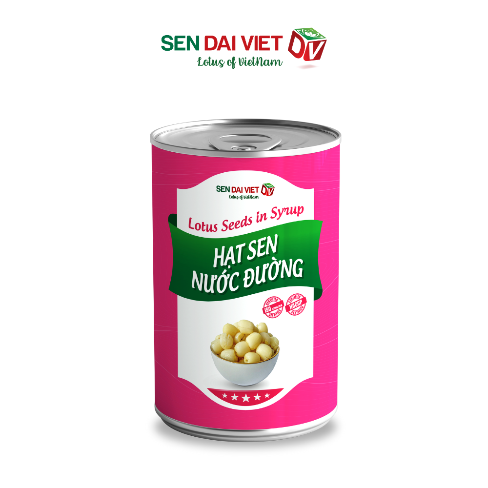 [3 Lon] Sản Phẩm Mới- Hạt sen nước đường- Bao Bì Mới, Ngon Hơn, Giá Rẻ Hơn- Sen Đại Việt- 460g