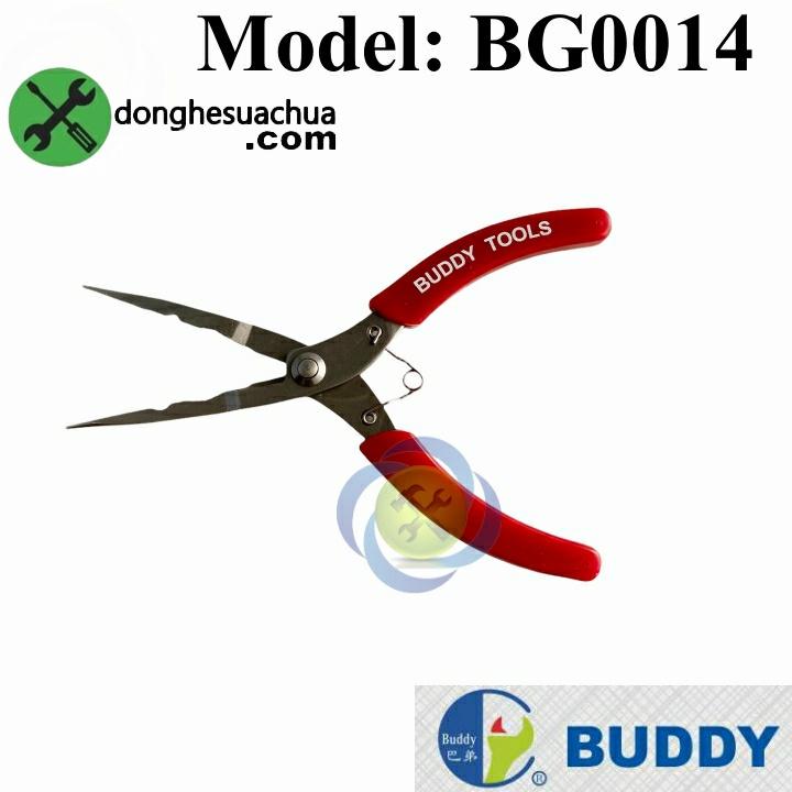 Kìm nhọn Buddy BG0014 loại 6inch cán đỏ mũi thẳng