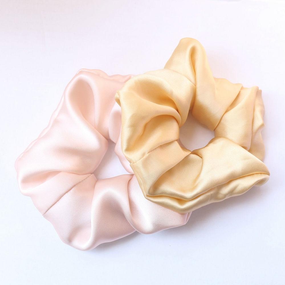 Scrunchies lụa cột tóc màu pastel trơn cao cấp iLita - Dây buộc tóc scrunchie set dễ thương sang trọng