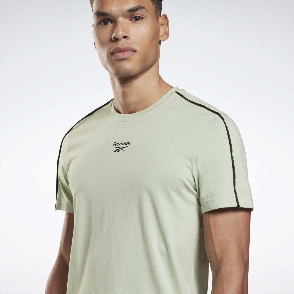 Reebok TRAINING Áo thun Tập luyện Nam Workout Piping Tee Màu Chalk HA1061