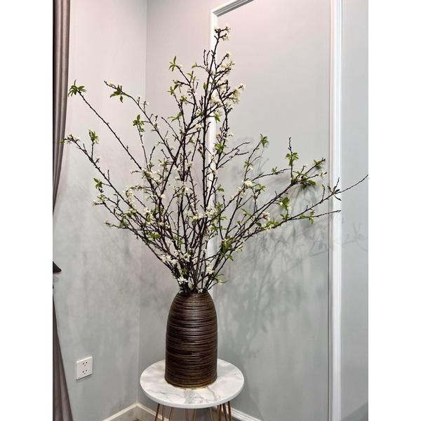 Bình cắm hoa dáng chuông H46cm, men mộc. Gốm sứ Bát Tràng.