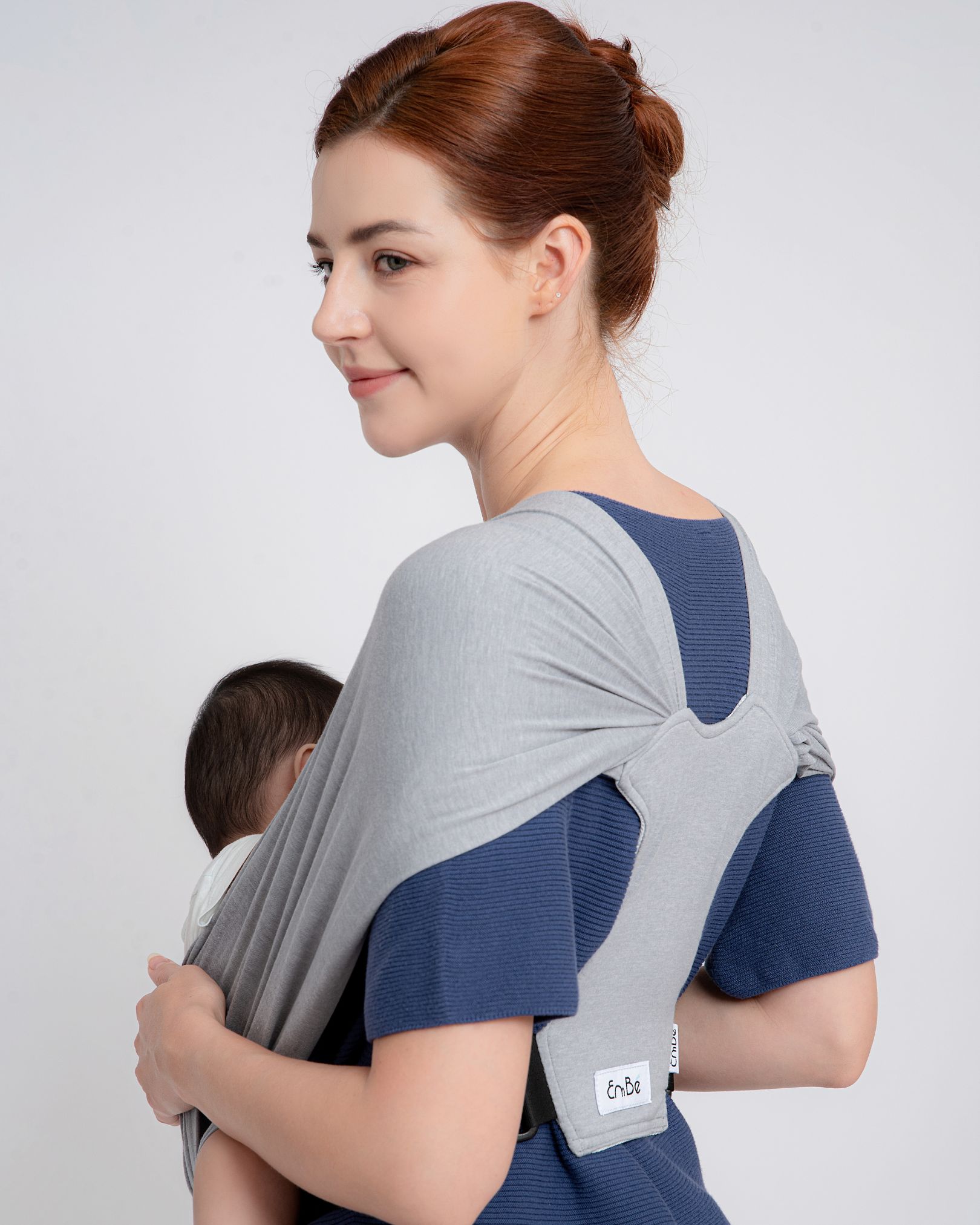 Địu vải EmBé Sling dành cho bé sơ sinh từ 0-24 tháng, dòng FLEX/ FLEX plus có dây tăng đơ để điều chỉnh size
