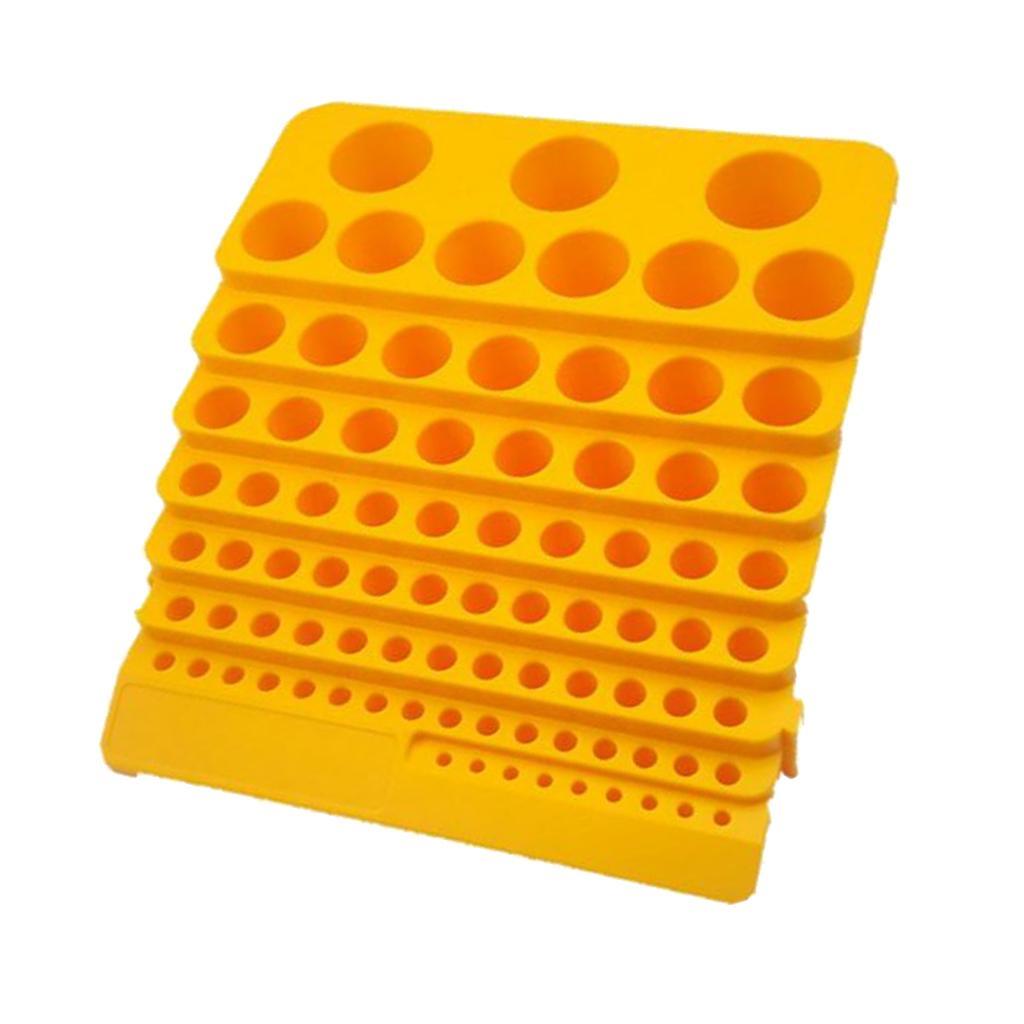 4pack Drill Bits Organizer Storage Box Hard Plastic Rotary Tool Rack 84 Hole