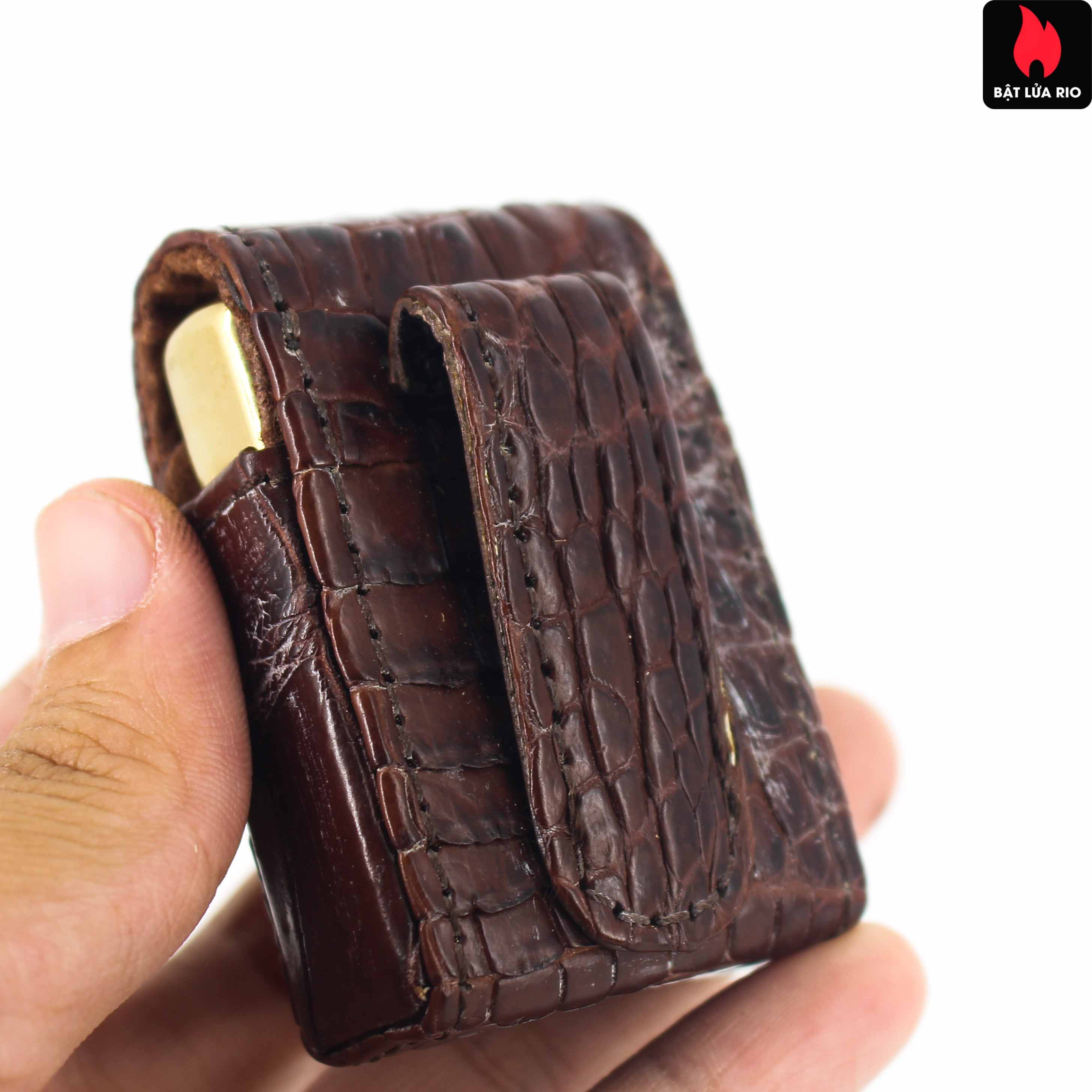 Bật Lửa Bao Da Cá Sấu