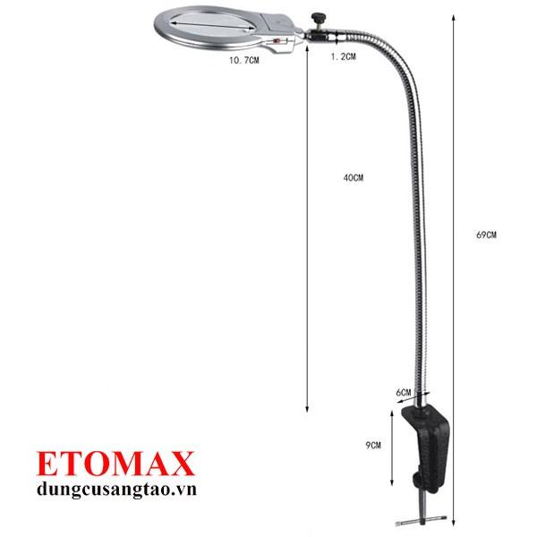 Kính lúp kẹp bàn có đèn MG15124-B