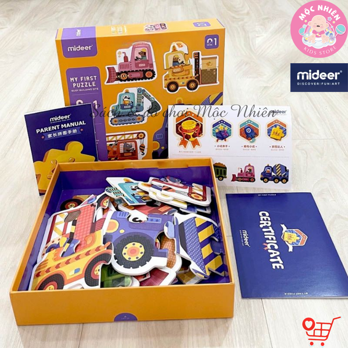 Đồ Chơi Xếp Hình Ghép Cặp Đầu Tiên Nhiều Chủ Đề - My First Puzzle Mideer Dành Cho Các Bé Trên 2 Tuổi