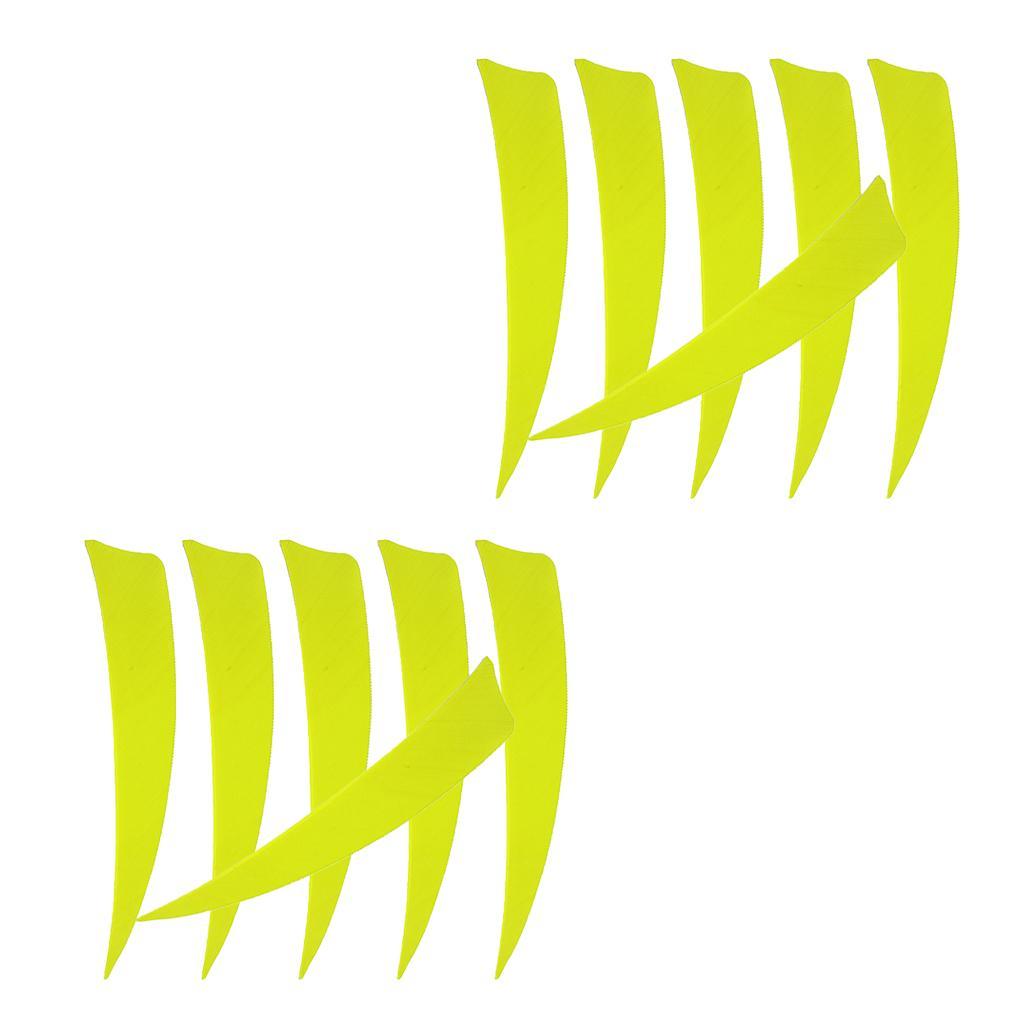 2-6pack 12 Pieces 4 Inch Archery Arrow Feathers Fletchings Vanes Fluorescent
