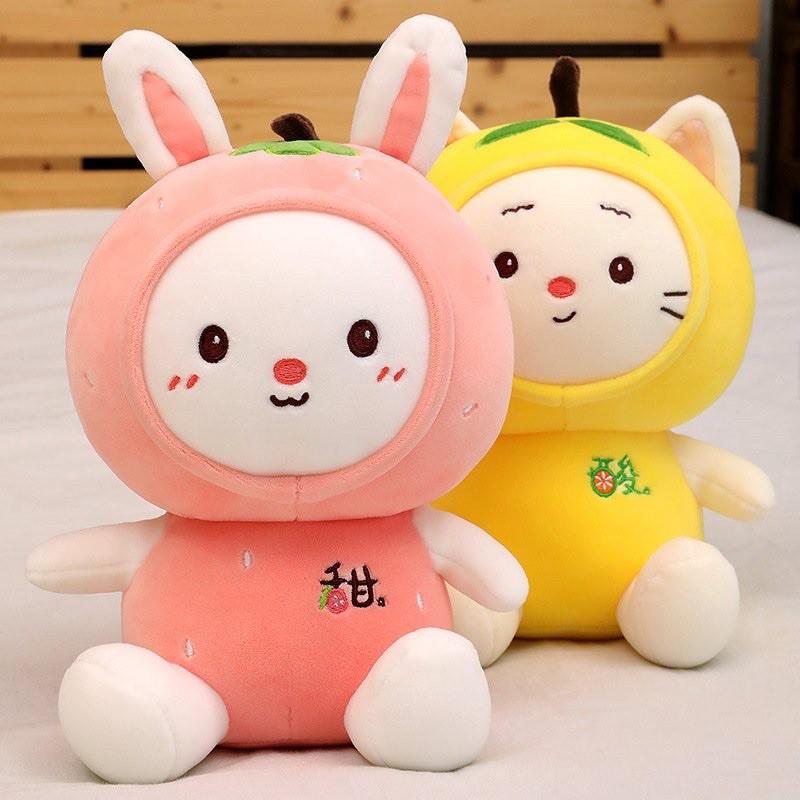 Gấu bông Thỏ Mèo hoa quả kích thước 50cm - Xưởng gấu bông Việt Nam