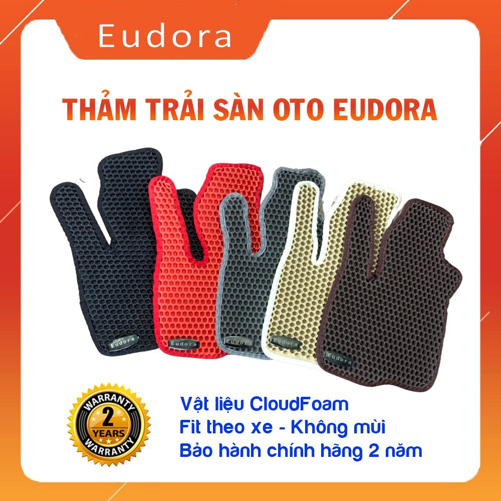 Thảm lót sàn ô tô EUDORA cho xe Vinfast Fadil - Phiên Bản Eudora CloudFoam Pro - Khít với sàn xe, Không thấm nước, Không mùi