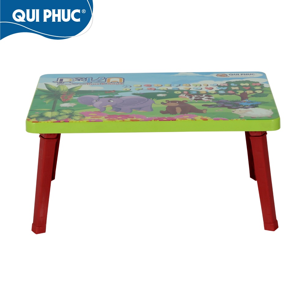[Chính hãng Qui Phúc] Bàn học sinh ngồi bệt chân nhựa, mặt bàn dày, chịu tải 50kg