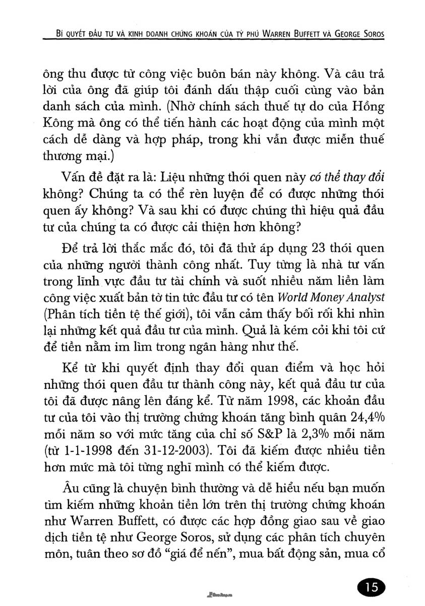 Bí Quyết Đầu Tư Và Kinh Doanh Chứng Khoán Của Tỷ Phú Warren Buffett Và George Soros _FN