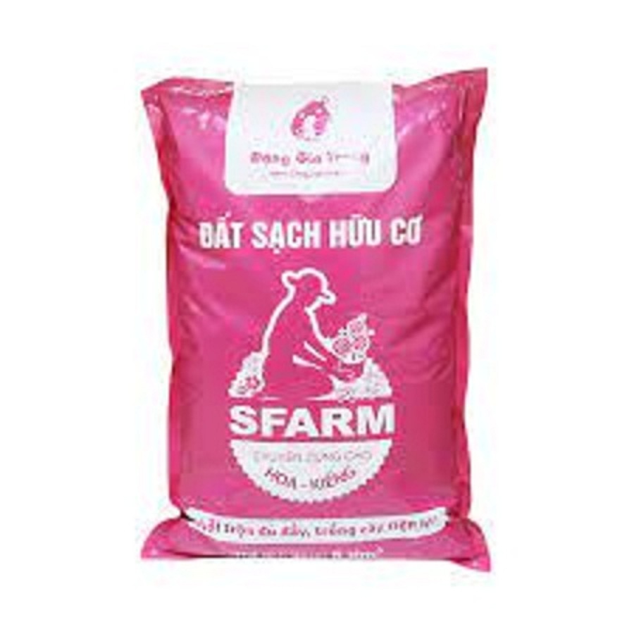 Túi 5dm3 đất sạch hữu cơ Sfarm chuyên dùng cho hoa kiểng-gói 2 kg