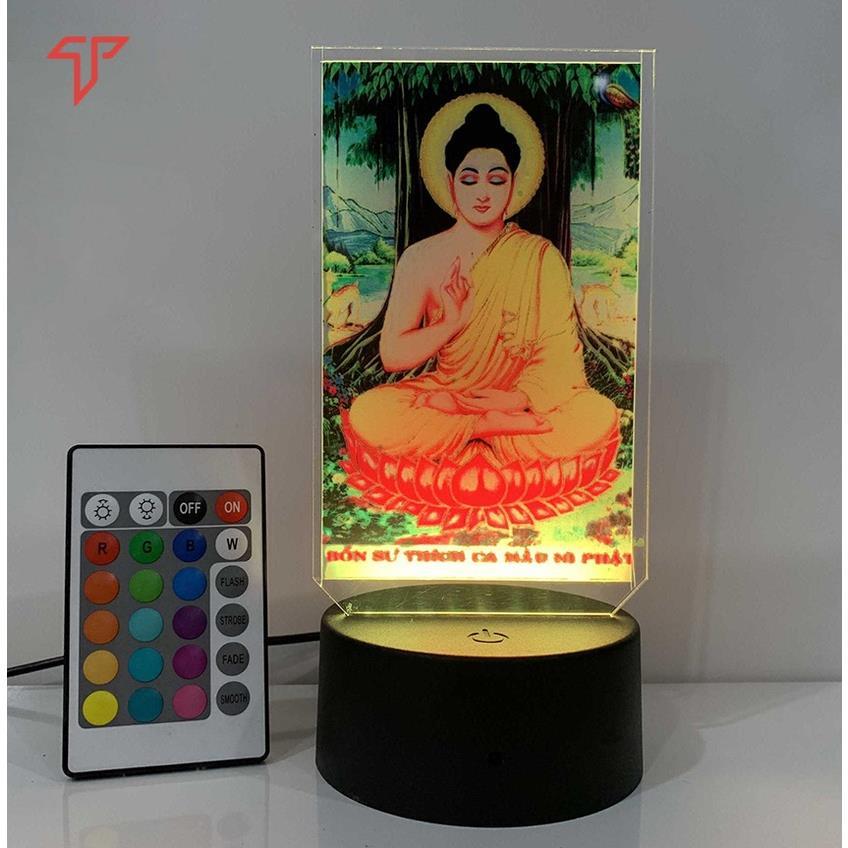 Hình thờ trên xe ô tô - xe tải, Hình phật đèn led 3D, phật đèn led mica, tranh thờ phật, quan âm, chữ ngộ, adida