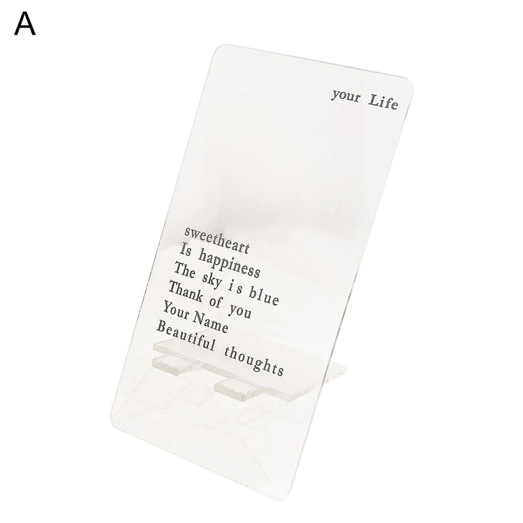 Acrylic Mobile Phone Bracket English Letters Phone Desktop Stand Long Lifespan for Tablet