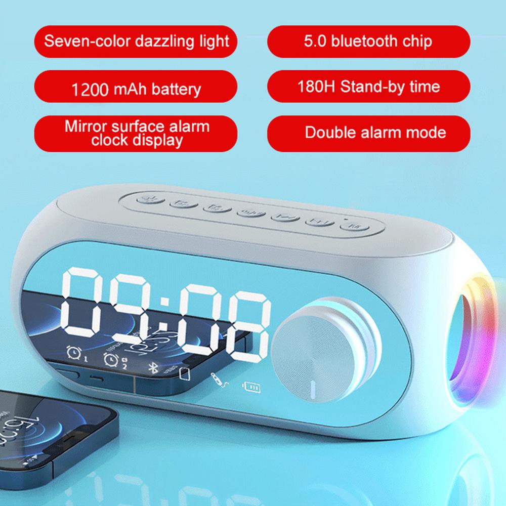 S8 Wireless Bluetooth Loa HD HD LED hiển thị đa chức năng âm thanh âm thanh âm thanh âm thanh âm thanh âm thanh FM Radio TF Card phát lại âm nhạc Aux. Color: Blue