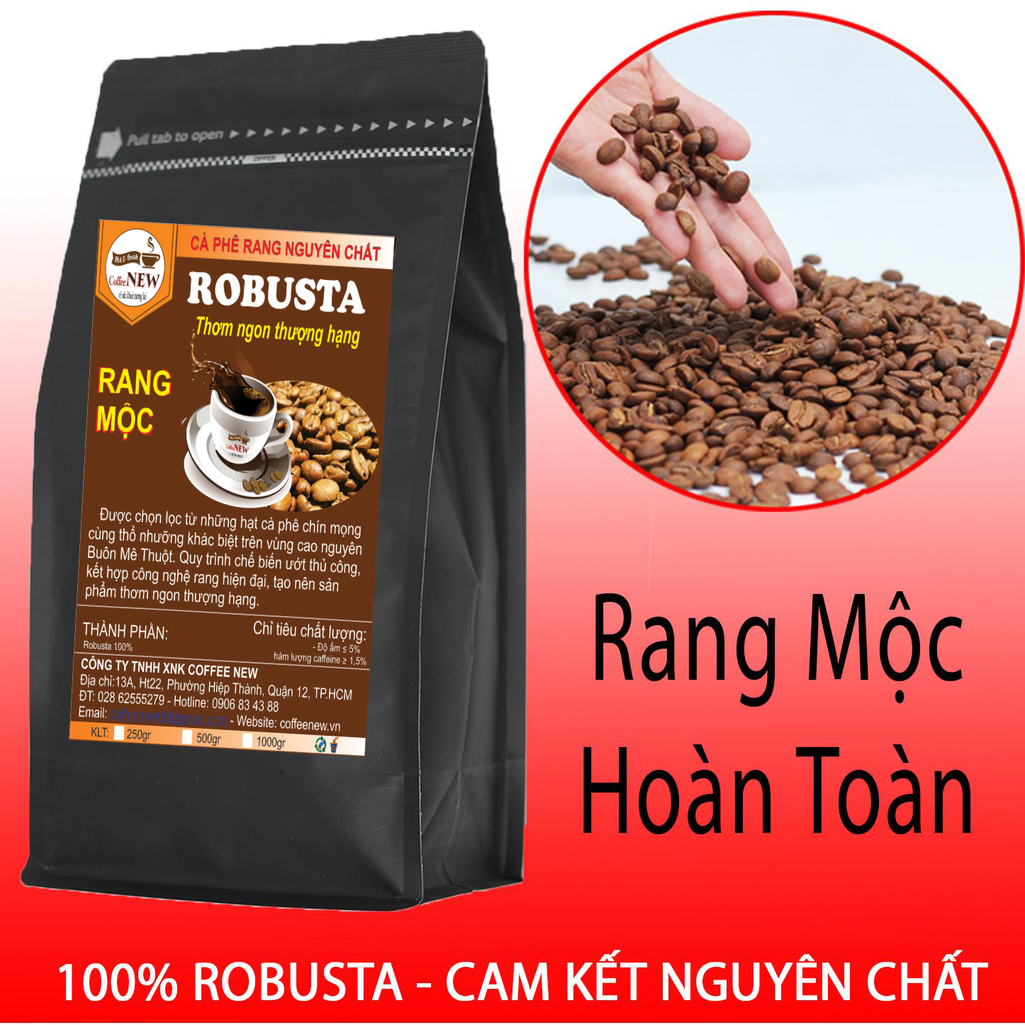 2Kg Cà Phê Robusta Rang Mộc Nguyên Chất 100% - Dạng Xay Pha Phin - Phù Hợp Mọi Gia ĐÌnh