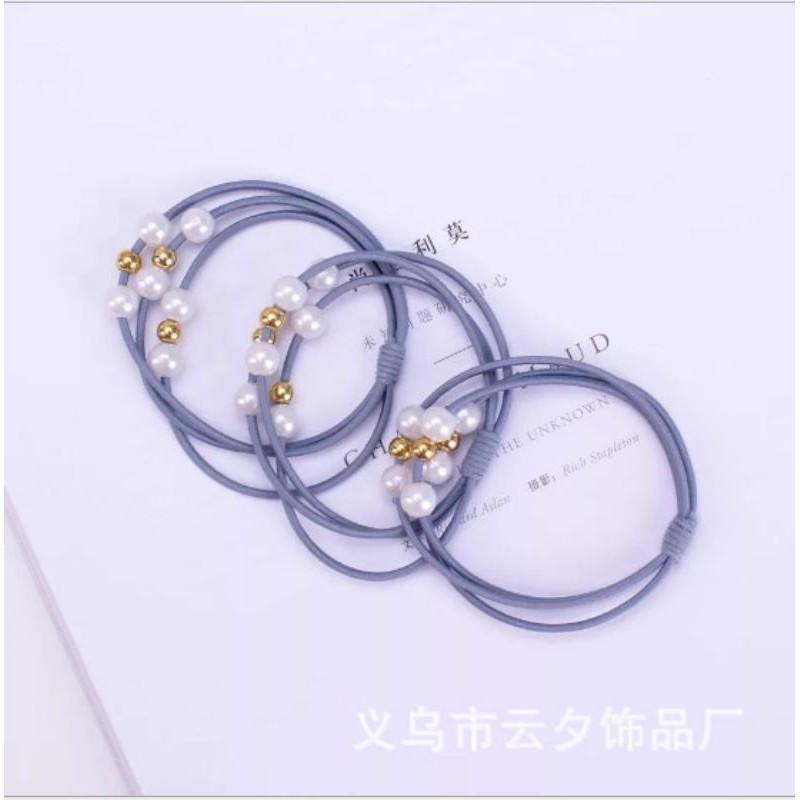 Set 10 Chun Cột Tóc Đính Ngọc Nhân Tạo Đáng Yêu Phong Cách Hàn Quốc Hottrend 2020