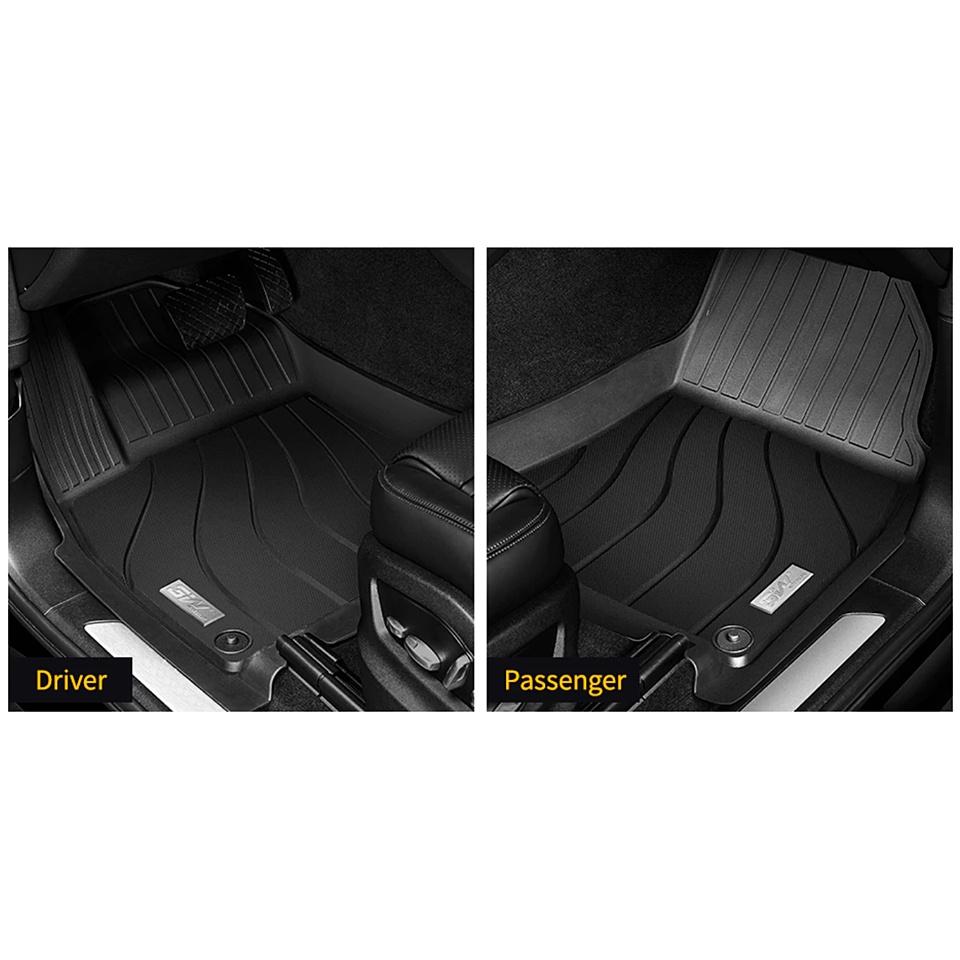 Thảm lót sàn xe ô tô Porsche Macan 2013- đến nay Nhãn hiệu Macsim 3W chất liệu nhựa TPE đúc khuôn cao cấp - màu đen