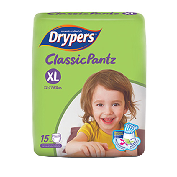 Tã quần trẻ em Drypers Classicpantz XL15 miếng (12 - 17kg)