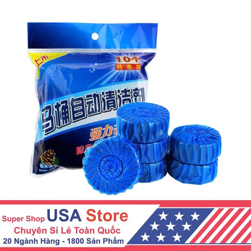 Bộ 10 Viên Khử Mùi Tẩy Bồn Cầu Thế Hệ Mới 2X - Viên Thả Toilet Diệt Khuẩn, Tẩy Sạch Vệ Sinh Vết Bám Bẩn
