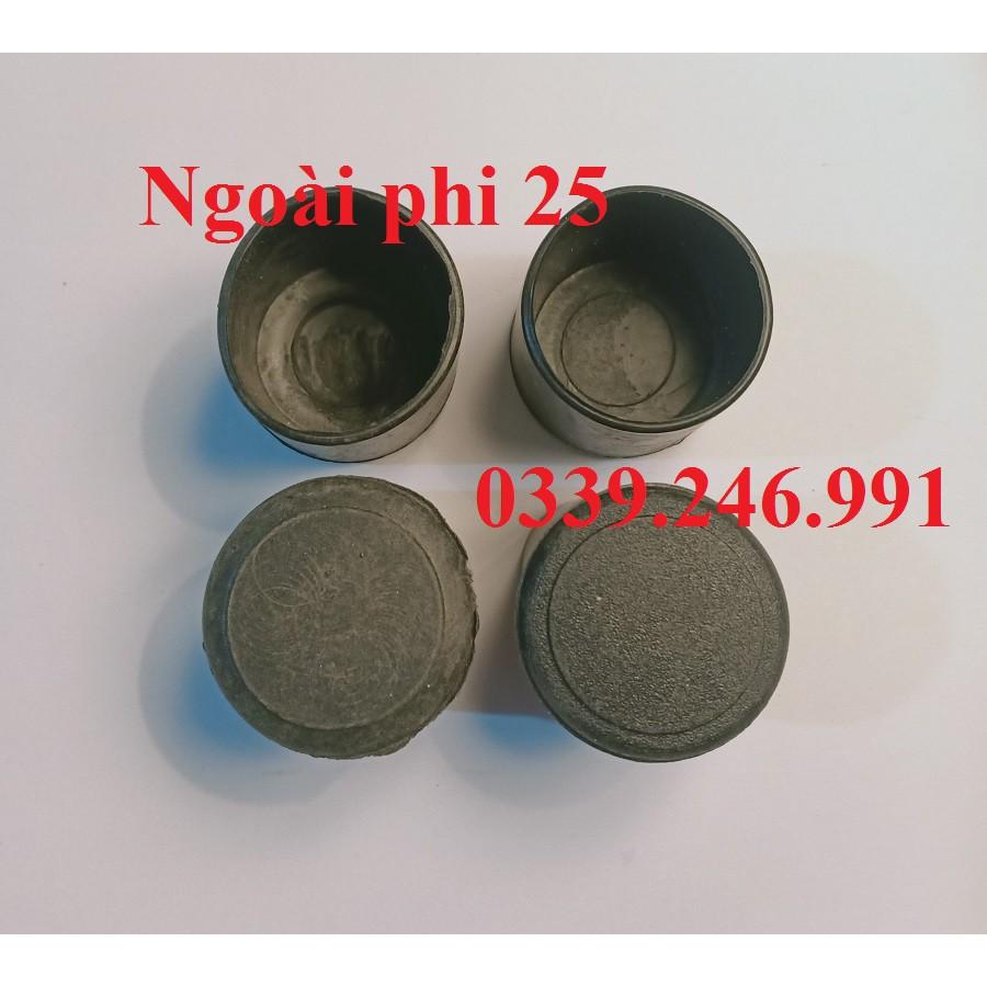 Bộ 10 chiếc phi 25_bịt ngoài chân đế, chụp cao su bịt chân bàn ghế, ống  hộp