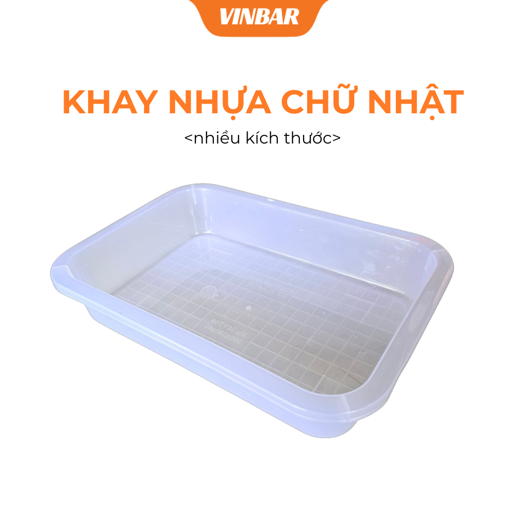 KHAY NHỰA CHỮ NHẬT ĐA NĂNG NHIỀU KÍCH THƯỚC