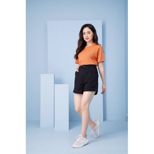 Quần Sooc gập gấu Chất vitex loại 1 Cạp chun siêu co giãn