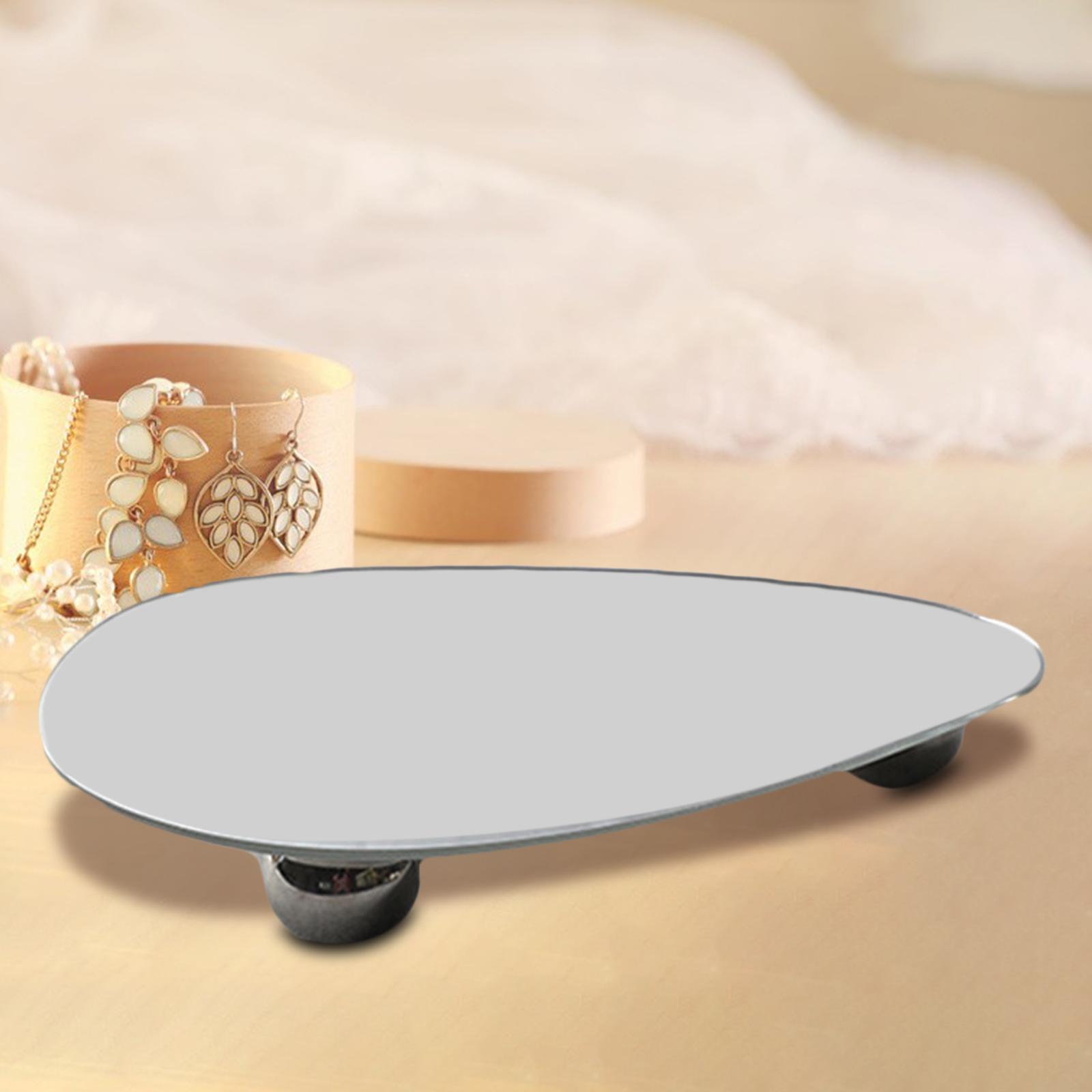 2x Mirror Tray Makeup Tray Cosmetic Storage Tray for Perfume