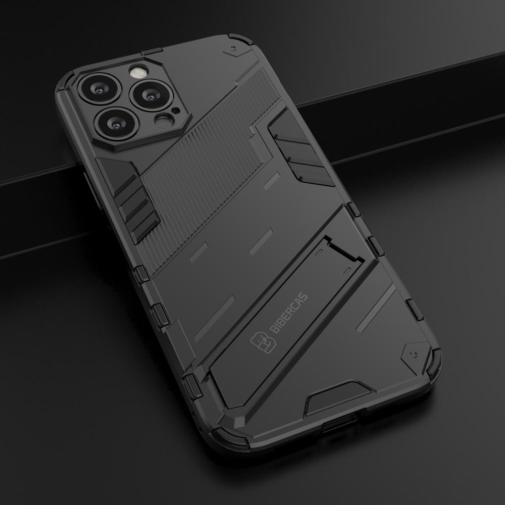 Ốp lưng cho iPhone 13 Pro Max, Ốp chống sốc Iron Man PUNK cao cấp kèm giá đỡ cho iPhone 13 Pro Max