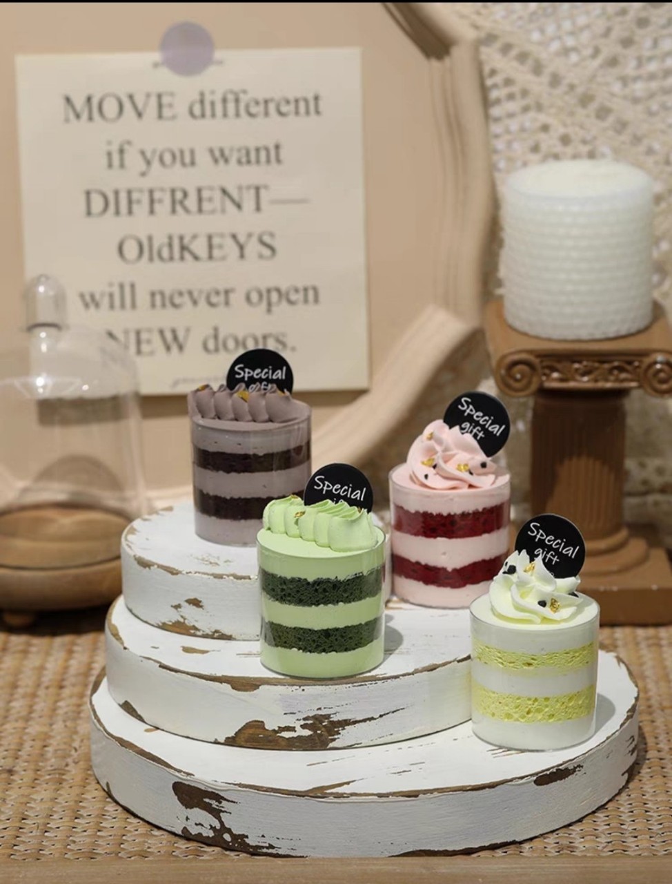 50 Ly panna cotta tròn LC-86, mousse nhỏ, tiramisu tráng miệng tiệc trà, bánh ngọt, cưới hỏi