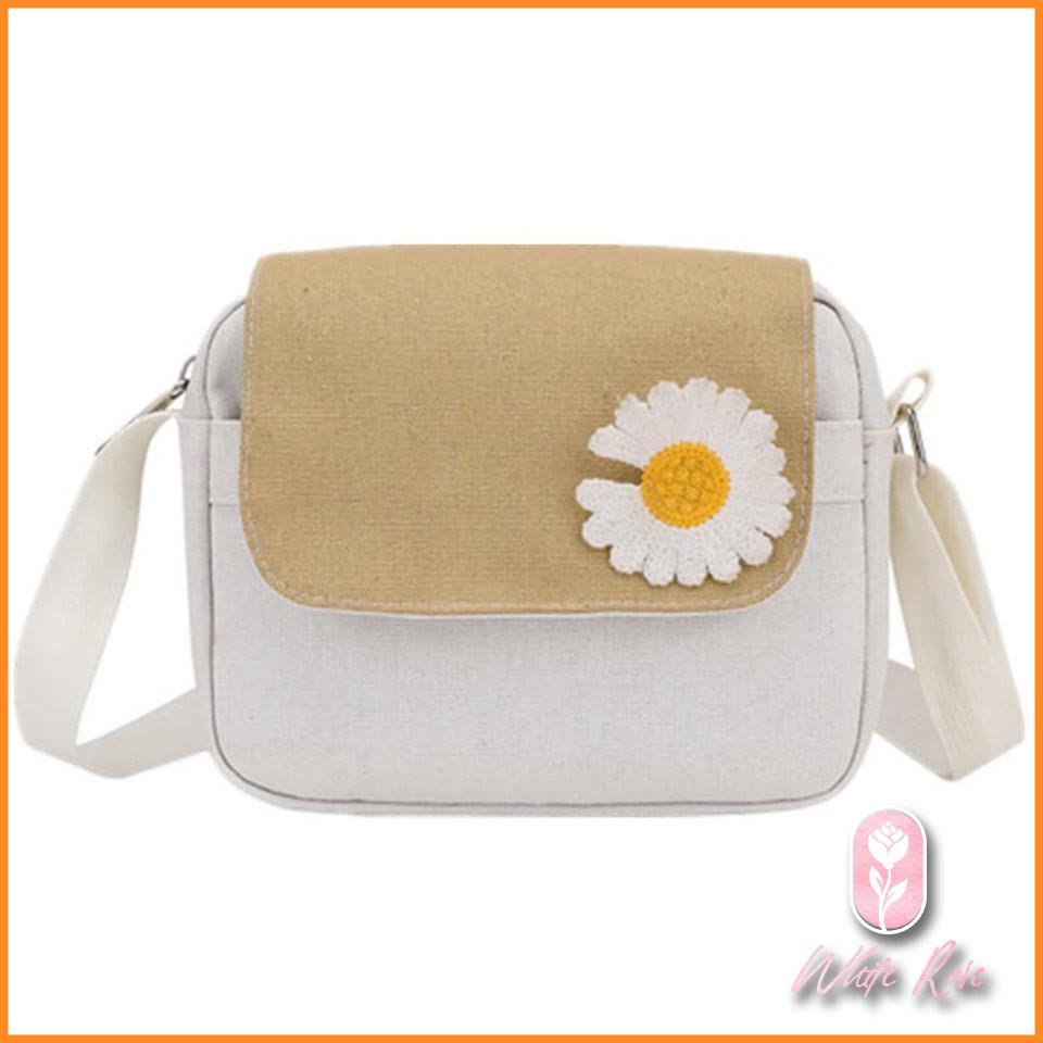 Túi Vải Canvas Họa Tiết Hoa Cúc