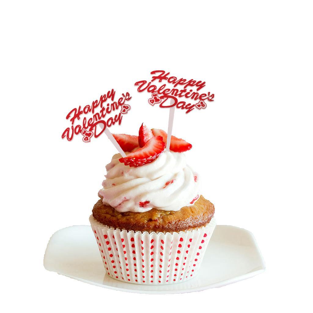 12pcs Happy Valentine's Day Cupcake Topper Cake Picks Party Cake Decorations