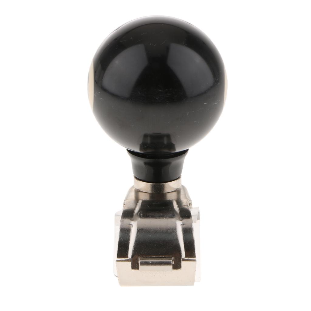 Car Black 8 Ball Steering Wheel Handle Control Assist Knob Booster