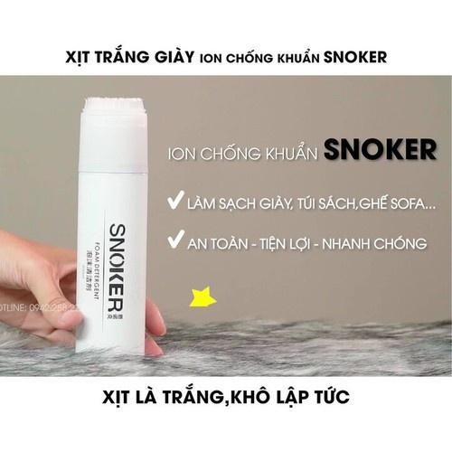 Chai Xịt Vệ Sinh Làm Sạch Giày SNOKER Nhật Bản Tạo Bọt Tuyết, Làm Trắng Dày Dép, Đồ Da Tiện Lợi