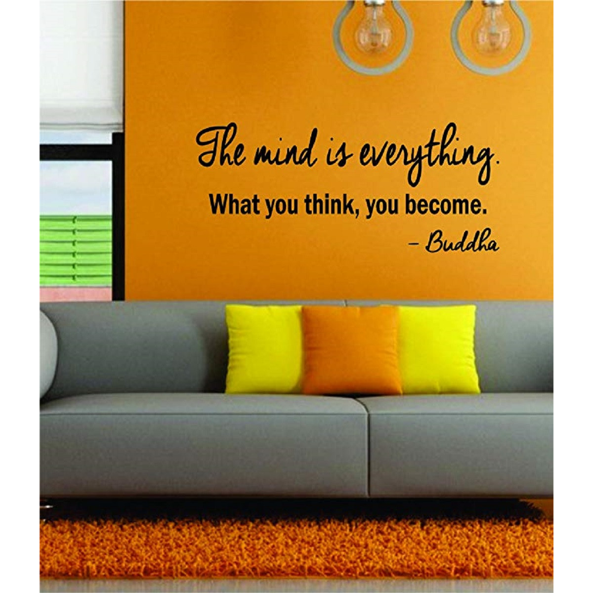 Decal dán tường chữ The mind is everything - What you think, you become